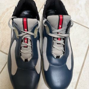 Vintage Prada Sport Sneaker Men's Blue and Gray Sneakers